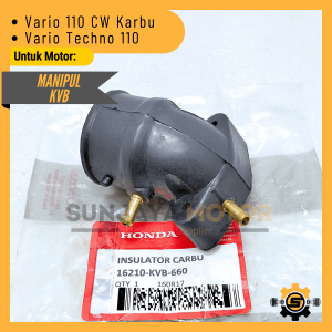 Manifold KVB Intake Manipul Original Honda Vario 110 Karbu Manipol Maniful Karet Intek Manifol AHM