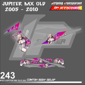 JUPITER MX OLD 2005 - 2010 (COD) STIKER STRIPING MOTOR YAMAHA JUPITER MX OLD HOLOGRAM DAN TRANSPARAN