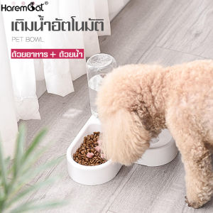 HAREMCAT ชามอาหารสัตว์ ชามอาหาร ชามอาหารสัตว์ 2 ระบบ ทรงหัวใจ Dog food bowl ชามอาหารหมา ที่ใส่อาหารสุนัข ปลอดสารพิษ ไม่มีกลิ่น ชามอาหารสุนัข