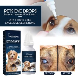10ML Cataract Drops For Pets Therapeutic Eye Lubricating Drop For Dog Cats Improve Vision Clarity Health Dryness -sp