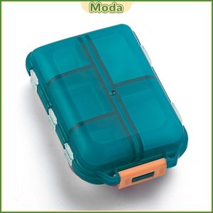 MODA. Portable 10-compartments Medicine Box Travel Box Storage Case