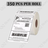 350pcs King Roll Thermal Sticker A6 Paper Roll Airway Bill Sticker Thermal Label AWB Consignment Note 订单打印纸 TS01