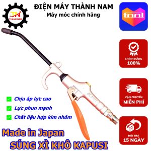 Súng xịt hơi xì khô mỏ dài thân hợp kim Kapusi Japan K-1017 dụng cụ thổi bụi khí nén chuyên dụng cho thợ