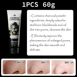 Black Head Removal Bamboo Charcoal Black Head facial mask Black Head Remover Deep cleaning pores 60g Mild and non irritating