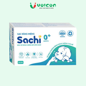 Gạc răng miệng và lưỡi cho bé Sachi (30 gói/ hộp)