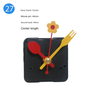 【59 Taip  Penunjuk】【beli 5 dapatkan 6】Jam Teras Mesin Senyap Kedua Teras Mesin Jam Lukisan Hiasan Teras Jam Tangan Kuarza Aksesori Jam Dinding Sulaman Bentuk T