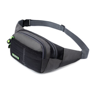 QNQN 2025 กระเป๋าคาดเอวอเนกประสงค์กลางแจ้งสำหรับผู้ชายและผู้หญิงกีฬาวิ่งปีนเขาแบบพกพาความจุสูงเอวกระเป๋าสีทึบหลายชั้นซิปออกแบบกระเป๋าโทรศัพท์กระเป๋ากุญแจ