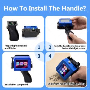 30 Languages 12.7mm Portable Mini Printer with Grips Printer QR Bar Code Date Logo Expiry Date Handheld Inkjet Printer