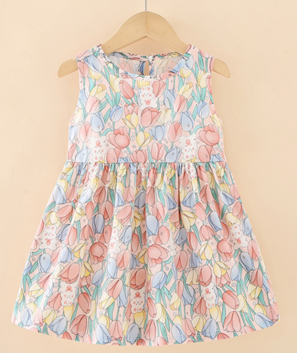 PatPat Girls Dress with Puff Sleeves Floral Printed | Lazada PH