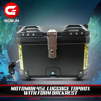 MOTOMAN 45 LITERS LUGGAGE TOP BOX WITH BACKREST 818-1 (2PCS MAXIMUM PER CHECK OUT)-GCSUN MOTORCYCLE