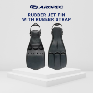 Aropec Jet Fin with Spring Strap Full Rubber Power Jet Fin for Scuba Diving Commercial Diving Technical Diving Seanergy Scuba