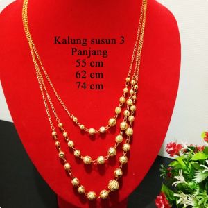 Kalung Etnik / Kalung India / Kalung Motif Bola warna Emas AAKD241