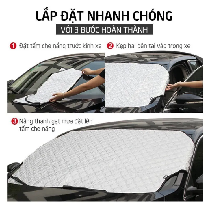 [Giá Ưu Đãi] Bạt che nắng kính lái ô tô 3 lớp thiết bị chống nắng bảo ...