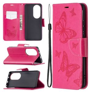 For Huawei P50 P40 P30 Pro Phone Case Magnetic Butterfly Leather Wallet Card Slot Flip Cover Casing