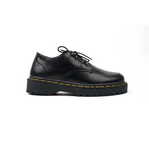MOOFEAT CORVET - Sepatu kulit pria casual derby boots hitam original