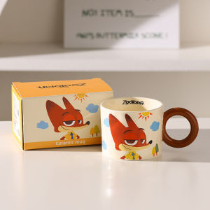 Judy Nick Big Ear Cup Ceramic Mug Children Milk Cup Crazy Zootopia Household Drinking Cup