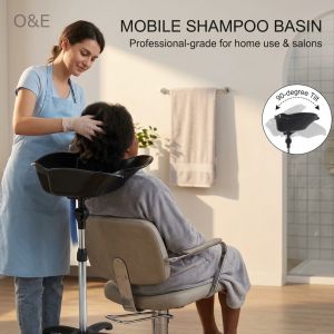 (Ready Stock Fast Ship!!!) Portable Adjustable Basin Saloon with Drainage Tank Mobile Salon Barber Hair Fiber Sink Back Wash