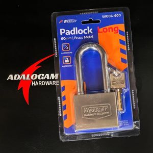 WESSLEY Gembok 60 MM Leher Panjang - Anti Potong Maling Cairan Setan