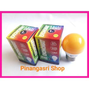 LED Ekonomat 1 watt WARM WHITE Putih Merah Kuning Biru Hijau 1w 1 w LED 1watt Lampu Tidur