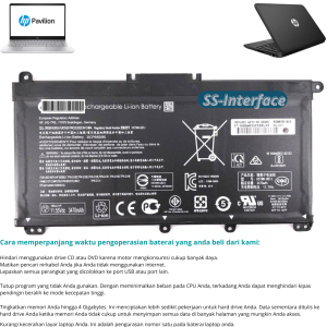 BATERAI LAPTOP HP 14-BF014TU 14-BF019TU 14-BF018TU 14-BF007TX 14-BF012TX 14-BF198TX 14-BF040WM 14-BF050WM NOTEBOOK BATTERY