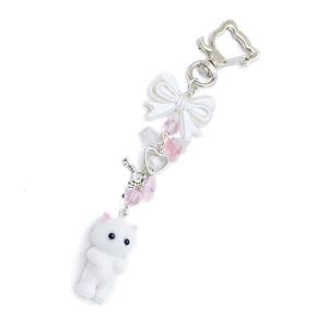Creative Cat Bead Keychain Multifunctional Key Ornament Bag Hanging Ornament Beads Texture Key Holder for Any Occasion