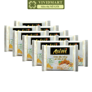 [SET 10 GÓI] - ASIAFOODS - Cháo Asim (có gói rau thịt thật) 5 vị: Đậu ván Đậu xanh Đậu đỏ Đậu trắng Đậu đen (72-74g/gói)
