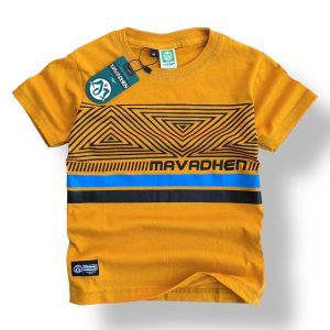 Mavadhen. Baju Kaos Anak Laki Laki Usia 1-12 Tahun Premium Bahan Katun Combed 30sKuning Mustard