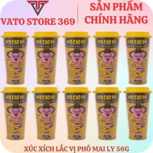Xúc Xích HEO CAO BỒI Vị Phô Mai Ly Hộp Carton 56g - Đặc Sản Thủy Sản