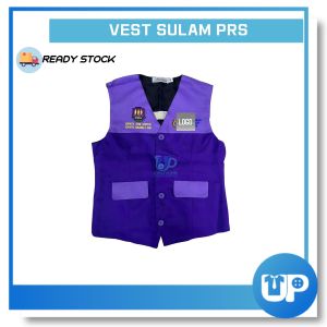Vest Pembimbing Rakan Sebaya (PRS) Sekolah Rendah / Menengah Siap Sulam Vests Purple