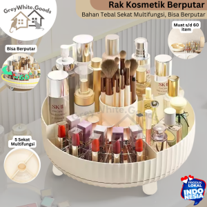 Rak Makeup Putar Wadah Kosmetik Organizer Stationery Rak Kosmetik