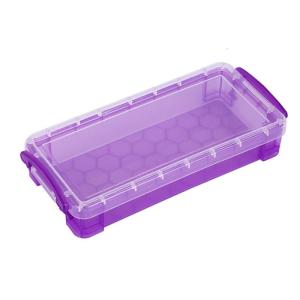 High Capacity Pencil Case with Dustproof Lid Clear Pen Storage Box Colored Pencil Organizers Portable Pen Organizers