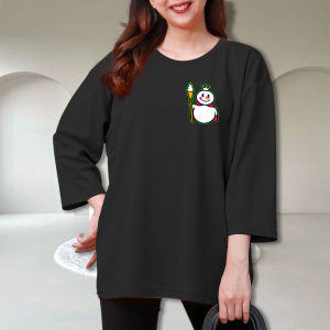 Mixue Atasan Kaos Wanita Dewasa Jumbo Lengan 3/4 Oversize Kekinian Viral Murah Premium Oversize Xxxl