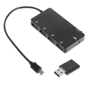 Five-in-one OTG Splitter Simultaneously Sharge Power Supply and Transmit Data Multi-port Adapter USB Hub