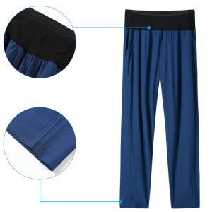 (M-3XL)Lightweight Quick Dry Ice Silk Marathon Running Pants with Around waist Pack Breathable Workout Fitness Jogging Sport Trousers BB832