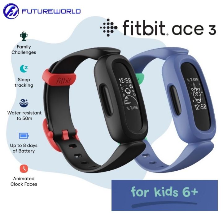 FITBIT Ace 3 Smart Watch Fitness Activity Tracker For Kids Aged 6+ Lazada