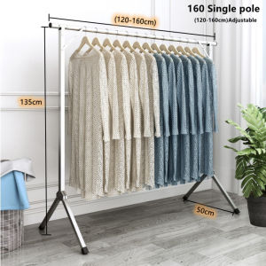 160-240cm Jemuran Baju stainless steel Jemuran baju stainless steel Lipat Jemuran Pakaian Portable