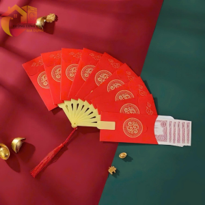 Bao Lì Xì Cưới Hình Cây Quạt Tết Năm Mới Trang Trí Đẹp Mắt