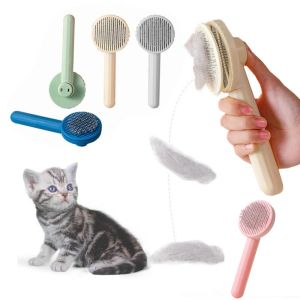 AINACHU Practical Adjustable Self Cleaning For Cats Dog Grooming Massager Scraper Cat Brush Pet Comb Hair Remover