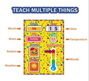 Weather Calendar Magnetic Board Whole Brain Development Wisdom Learning Enlightenment Creative Puzzle Montessori Child
