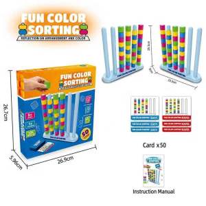 【SG Stock】Color Stack Challenge Puzzle Game Stacking & Matching Strategy Board Game for Kids & Adults