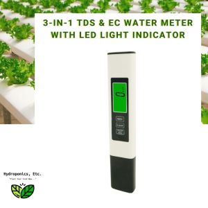 TDS & EC Water Meter with LED Light Indicator (3-in-1)