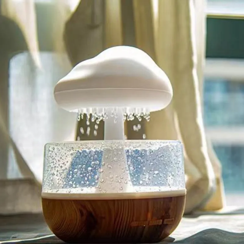 Xiaomi Rain Cloud Humidifier Rain Colorful Mushroom Cloud Raindrop  Atmosphere Lamp Night Light Essential Oil Humidifier Machine  lkfjjshhfgsdahgfdhshaj