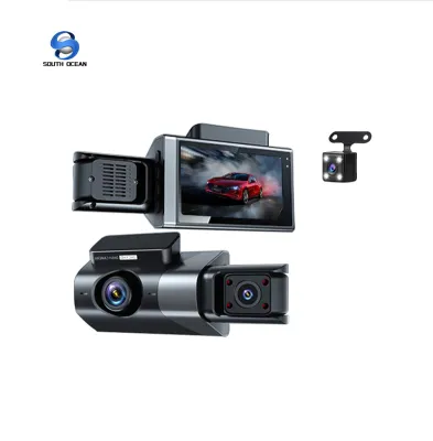 SouthOcean 24H Record WIFI FHD 3 Camera Dashcam for Car Front + Interior + Rear Dash Cam Night Vision Parking Mode Car Driving video Recorder 行车记录仪