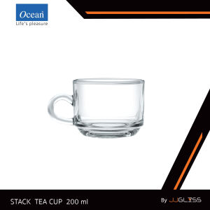 JJGLASS - (Ocean) P00340 Stack Tea Cup 7oz. (200ml.) - แก้วหู แก้วกาแฟ ถ้วยกาแฟ