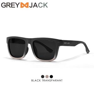 Grey Jack Kacamata Hitam Sunglasses Polarized Anti UV Anti Silau model kotak TR90 Nyaman Ringan  Fashion Pria dan Wanita SA 11102