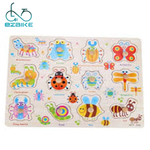 Early Learning Hand Grip Jigsaw Puzzle Wooden Puzzle for Kids ABC Puzzle for Kids Mainan Kayu Bayi Knob Puzzle