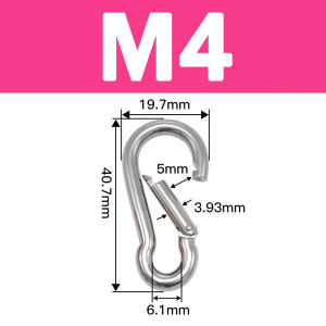 TCT-ตะขอคาราบิเนอร์ สแตนเลส เกรด 304 แข็งแรง รับน้ำหนักได้ ไม่เป็นสนิม