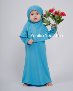 Gamis bayi 6 sampai 12 bulan - zedah set kids / Gamis bayi bahan jersey