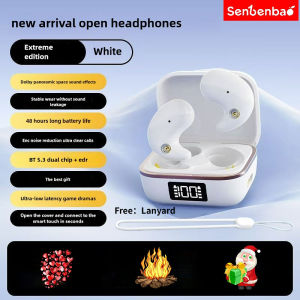 (HD1)Senbenbao X55 Pro Earphones: Hifi Stereo Ipx5 Waterproof Touch Control Noise Cancelling Fon Telinga Senbenbao X55 Pro: Stereo Hifi Kalis Air Ipx5 Kawalan Sentuh Pemansuhan Bunyi