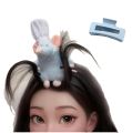 Remy Headband with Hair Clip Grabs Hair Women Cute Funny Rat Hairband Animal Costume Headwear for Washing Face. 